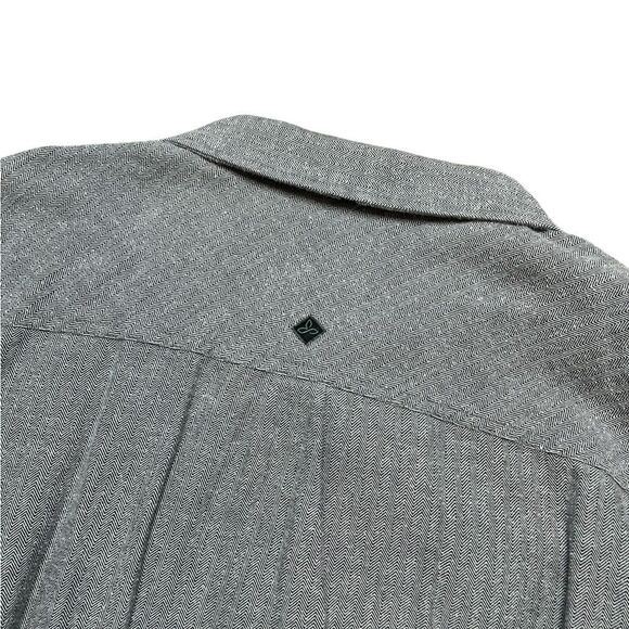 Prana Lybek Flannel Organic Cotton Light Gray Casual Shirt XX Large - Picture 5 of 10